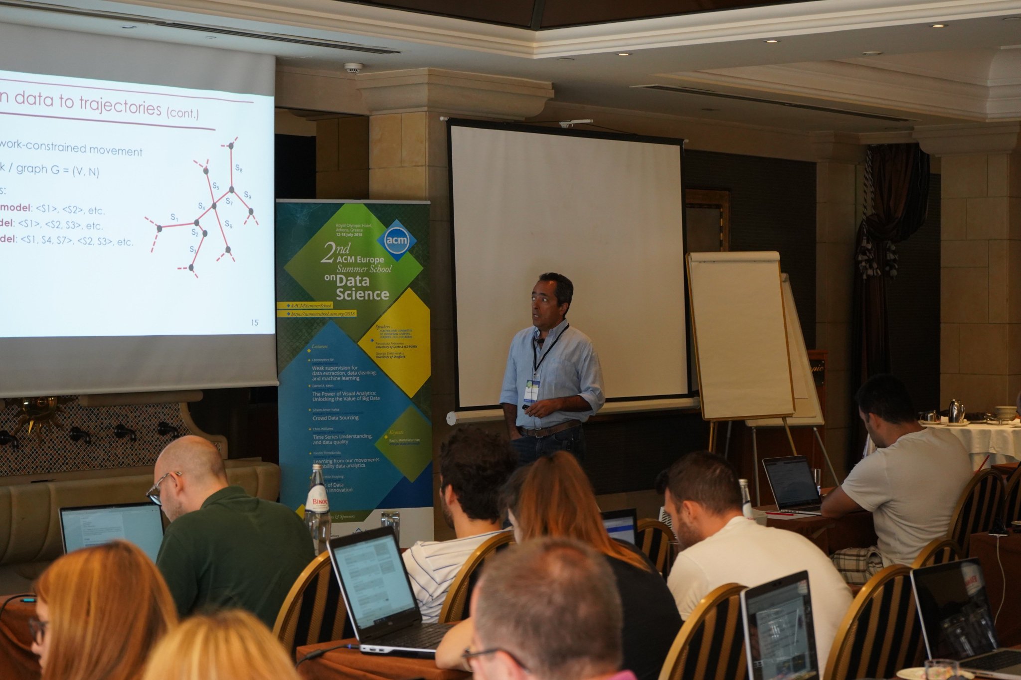 Day 5 at #ACMSummerSchool. Yannis Theodoridis getting #ACM students to know their #data.