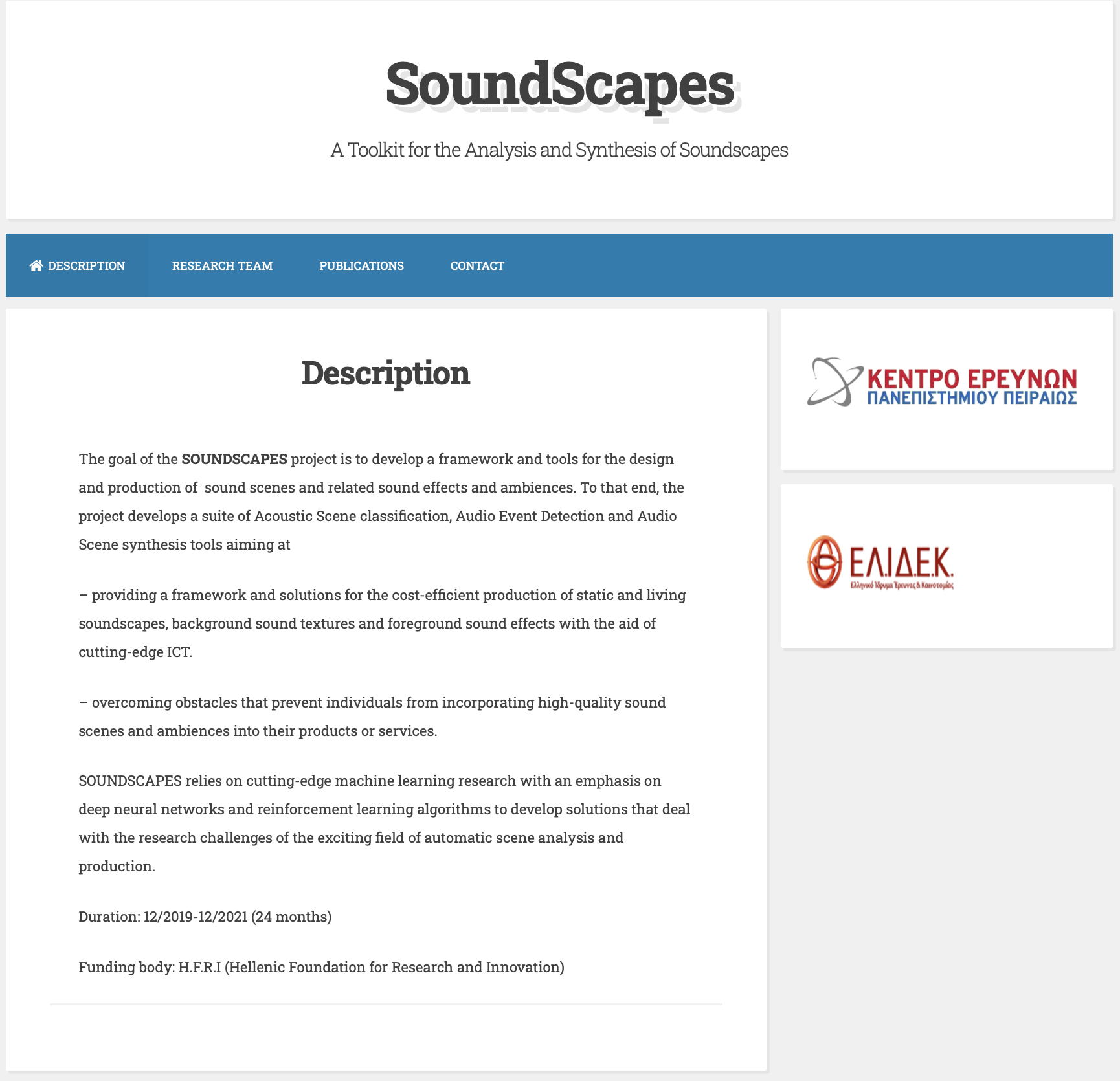 SoundScapes – A Toolkit for the Analysis and Synthesis of Soundscapes